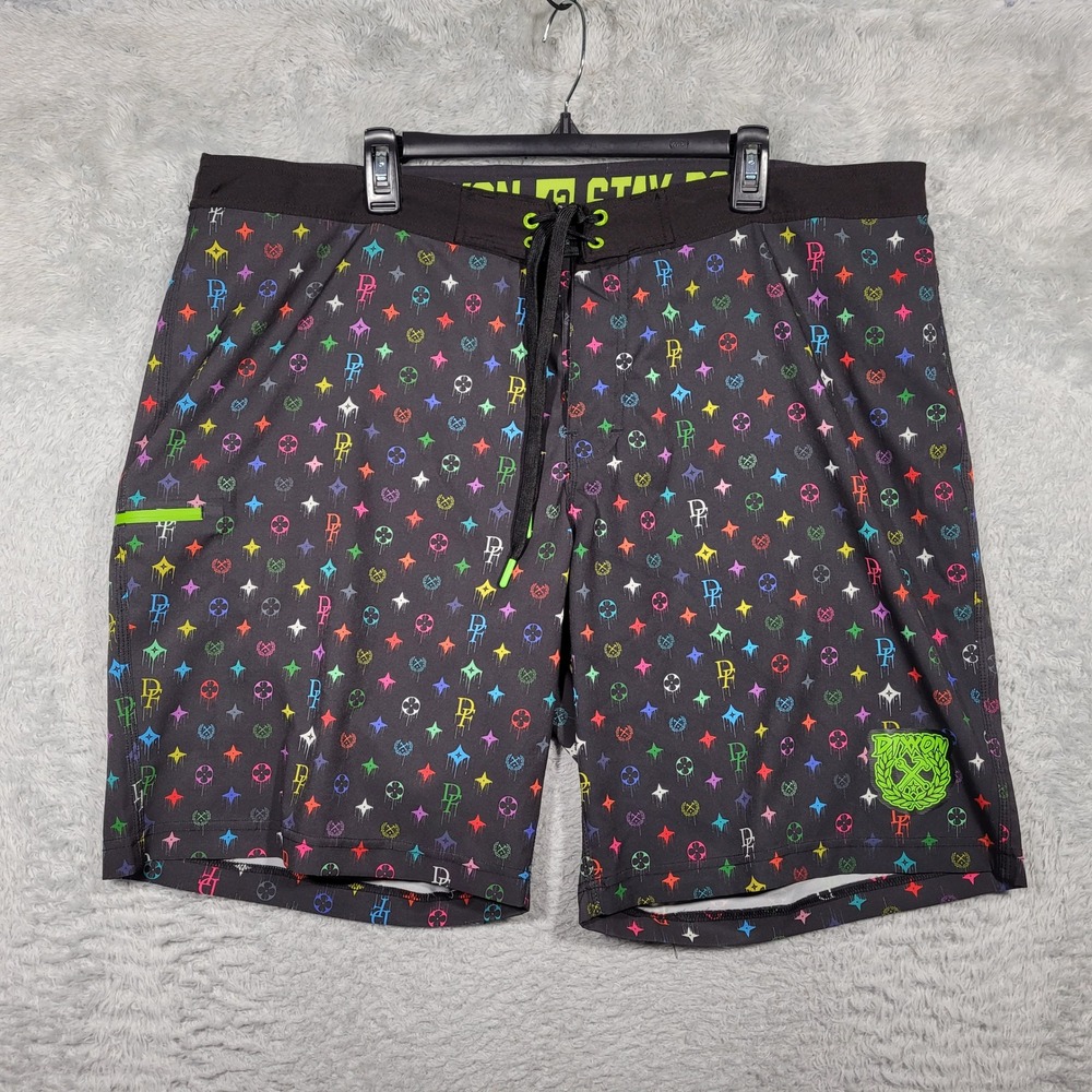 Dixxon Stay Bougie 42 Board Shorts‎ Swim Trunks Colorful Print Mens